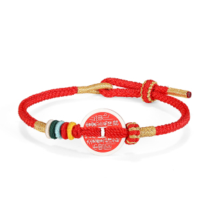 武当山太极手绳s925银编织红绳男女道蛇年本命年手链