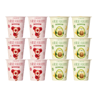 北海牧场草莓樱桃香蕉牛油果味小果泥100g*12杯学生儿童低温酸奶