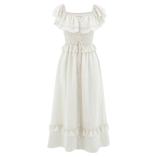 【明星同款】MOUSSY 春季海边度假风连衣裙028HSZ30-1641