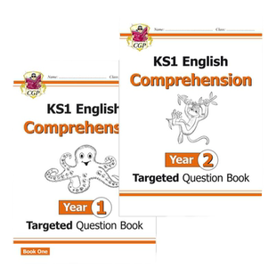 英国CGP原版 KS1 English Targeted Practice&Question Book 英国小学英语书写自然拼读语法阅读练习包多组合 6-7岁