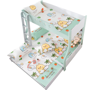 床笠单件纯棉高低上下铺子母床0.9m1m1.2m1.35米儿童薄棕垫保护套