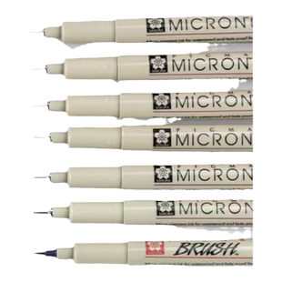 日本进口樱花牌彩色针管笔防水勾线笔棕色彩色笔套装红色蓝色深棕色美术生专用绘画005冷灰0.1动漫手绘漫画笔