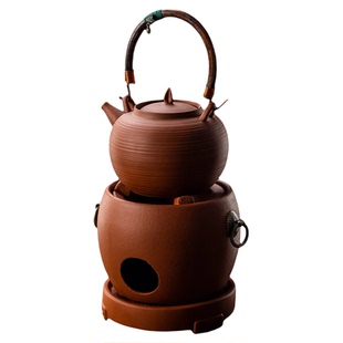 容山堂红泥砂铫煮茶壶2025款家用烧水壶茶水壶户外围炉煮茶炉炭炉