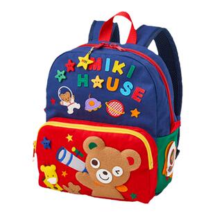 MIKIHOUSE书包日本制包包双肩包儿童背包太空探索豪华刺绣新品