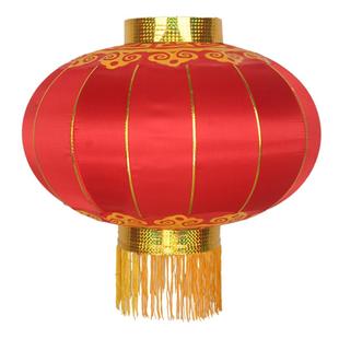 新年大红灯笼铁口广告定制绸缎绒布小区户外防水防晒商场景区挂饰
