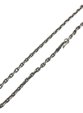 渡鸦纯银做旧手工无痕焊接太角链