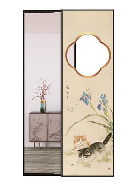入户玄关卧室全身镜中国风