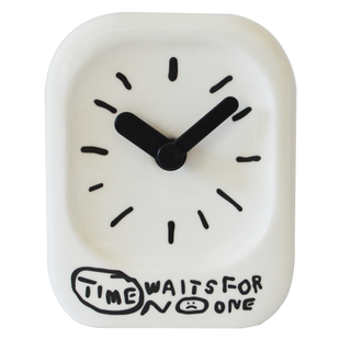 bmix x inap台式静音钟表家用摆件桌面小台钟卧室床头闹钟ins礼物