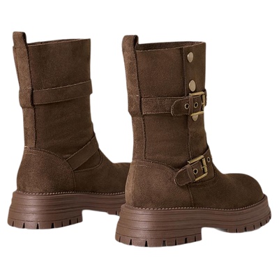 星期六厚底短靴马丁靴女款西部靴