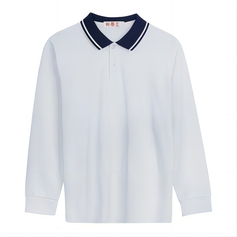 中小学生校服长袖T恤春秋polo衫