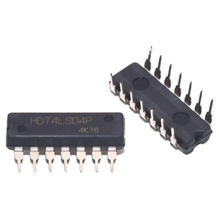 栅极和逆变器 HD74LS04P 六路反向器 直插DIP14 IC 芯片原装进口