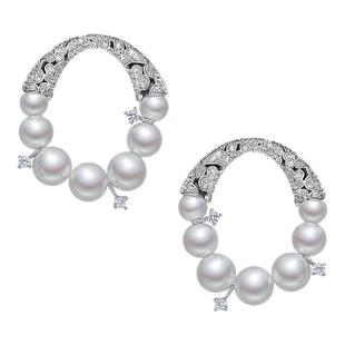 摩邦珠宝月落摇情-江天月轮耳环小众高级感时尚轻奢气质礼物