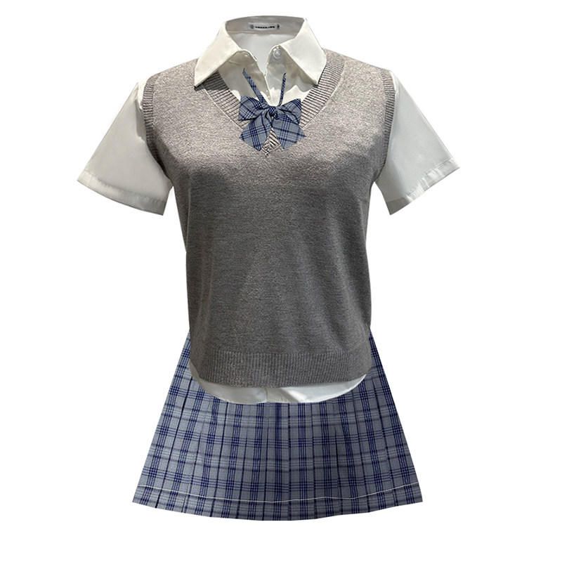 北璃酱日系jk制服套装正版原创套头马甲背心三件套学生学院风裙子