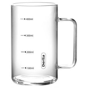 德国玻璃泡茶杯带把手男女士个人专用高颜值办公室马克花茶水杯子