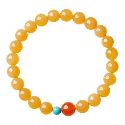 宫里上新天然缅黄玉手串