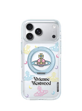 MASFEIL× 彩色土星适用iPhone17Promax手机壳新款ip15磁吸带支架Go8苹果16Pro保护套支点透明高级感13pm女