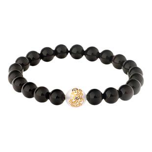 祥安阁属龙、属蛇本命佛手链『黑曜石普贤菩萨手串』男女款