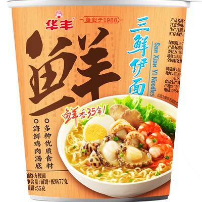 华丰三鲜伊面杯面原味12杯