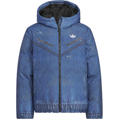 Adidas/阿迪达斯正品三叶草男士拉链保暖可拆卸宽松羽绒服KC2633