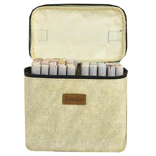 Senalier 申内利尔 马克笔收纳袋桌面格子架子笔座袋子12 36 40 60 80色便携式收纳包袋子收纳袋加底座配件