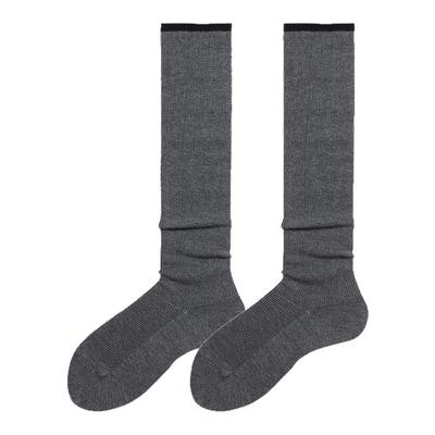 撞色罗口羊毛保暖显瘦长筒袜女