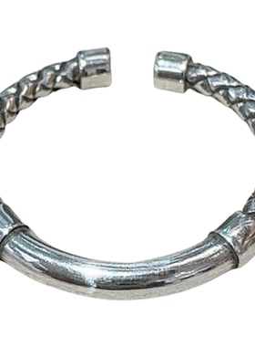 2026新款S925纯银菱格纹戒指女ins简约个性复古食指戒小众百搭潮