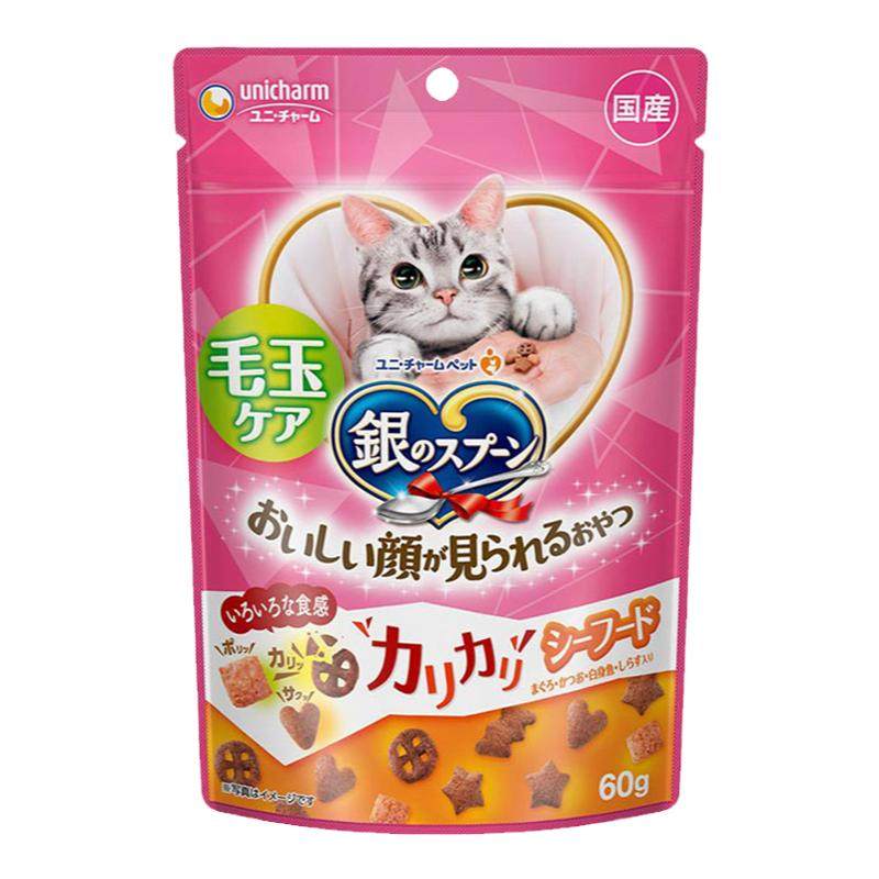 日本原产进口 三星银勺洁牙洁齿猫饼干去毛玉海鲜鸡肉减肥小零食