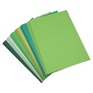 绿色系卡纸大张硬手工彩纸莫兰迪浅绿墨绿深绿翠绿森系彩纸A4渐变双面背景纸A3全开大230g幼儿园环创DIY剪纸