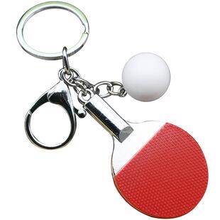 创意迷你乒乓球钥匙扣小挂件乒乓球拍钥匙圈饰品wtt周边比赛礼品