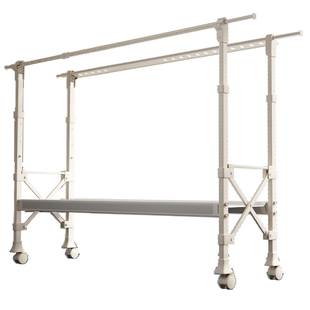 晾衣架落地阳台家用室内室外晒被子神器防风升降晒衣架折叠凉衣杆