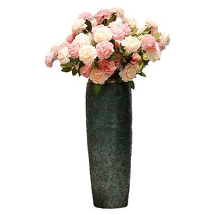 落地花瓶家居插花装饰品现代简约景德镇陶瓷欧式大号小号花瓶摆件