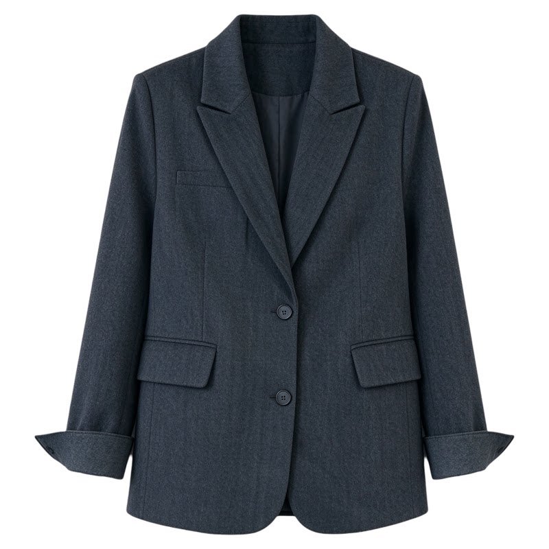 高级感翻边西装外套女欧洲站西服