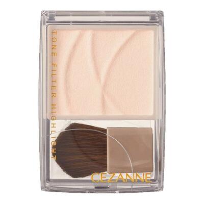 日本CEZANNE倩丽极细闪多用粉高光01粉提亮哑光柔焦面中明亮
