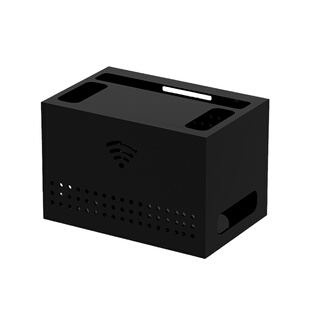 客厅wifi无线路由器收纳盒轻奢免打孔光猫插排电线机顶盒放置架子