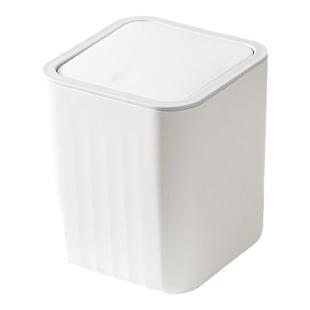 桌面垃圾桶书桌卧室床头收纳桶迷你宿舍带盖按压弹盖式小号纸篓