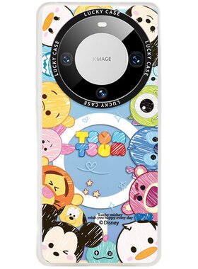 米奇团子圈适用华为Mate80promax手机壳mate60磁吸支架p90保护套mt70女款p80全包p90网红Pura70por+新款高级