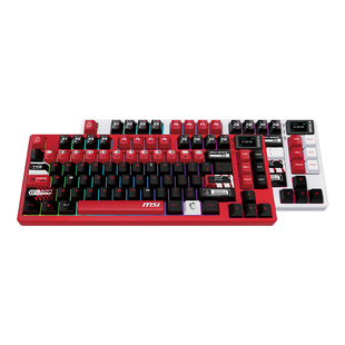 MSI微星GK600W无线键盘方程式三模客制化RGB炫光83键电竞游戏键盘