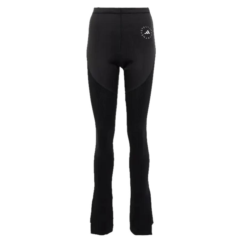 现货adidas stella 女运动休闲高腰弹力紧身喇叭裤加长版阔腿长裤