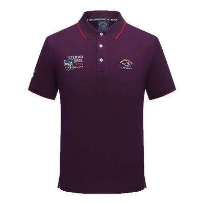 勇士鲨鱼高端品牌翻领短袖t恤男2025新款爸爸生日礼物刺绣Polo衫