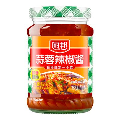 厨邦蒜蓉辣椒酱210g拌面酱料调料