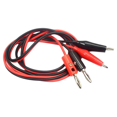 香蕉插头转鳄鱼夹线2插头转2夹