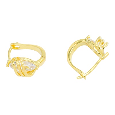 爆闪18k金星芒缠梦耳钉耳饰女款