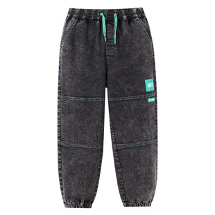 【商场同款】安奈儿童装男童牛仔单裤秋新款弹力束脚AB336574