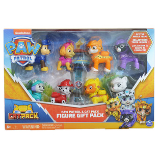 美版正品汪汪队立大功喵喵队玩具里欧萝莉飞影小野全部人偶套装