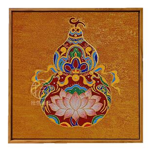 中古风葫芦数字油画diy填充涂色手工手绘福禄客厅丙烯油彩装饰画