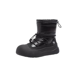 骆驼女鞋2025冬季新款户外雪地靴女款厚底加绒保暖棉鞋中筒短靴子