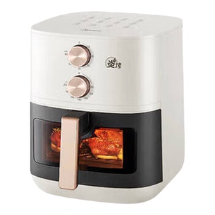 美的【官翻机】空气炸锅双旋钮操作可视炸锅5.3L双热源KZE5303T