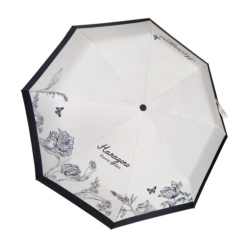 ins风法式雨伞女晴雨两用小众防晒遮阳伞夏复古高颜值自动太阳伞