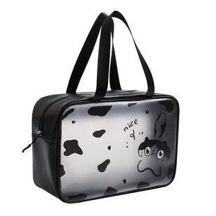 化妆包女便携2026新洗漱包卡通大容量化妆品收纳袋游泳干湿分离包