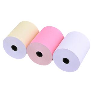 彩色打印纸57x50热敏纸80mm收银纸x30美团外卖卷纸超市58小票纸红色热敏打印纸黄色餐饮便利店饭店前台打印机